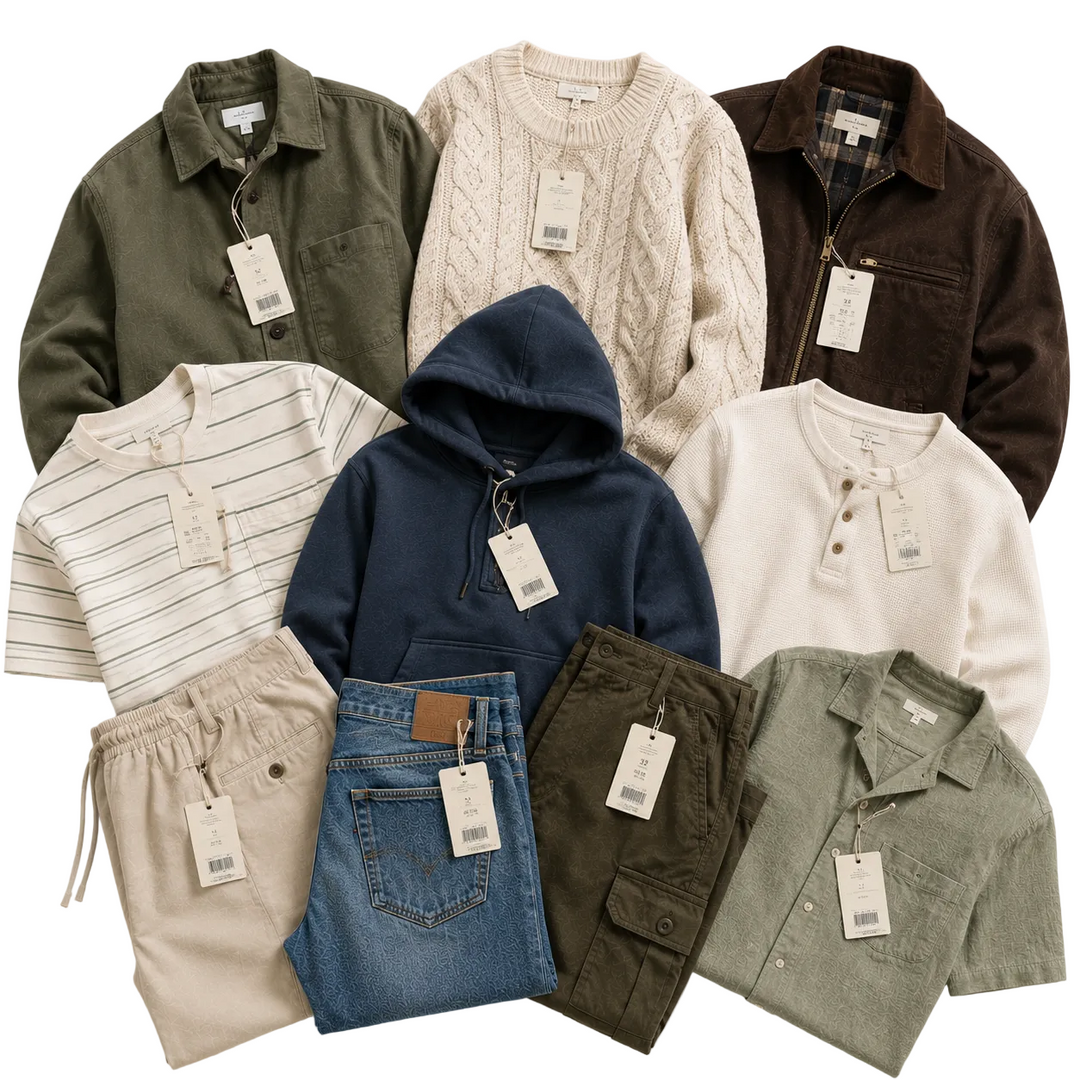 wholesale mens new with tags clothing for resale