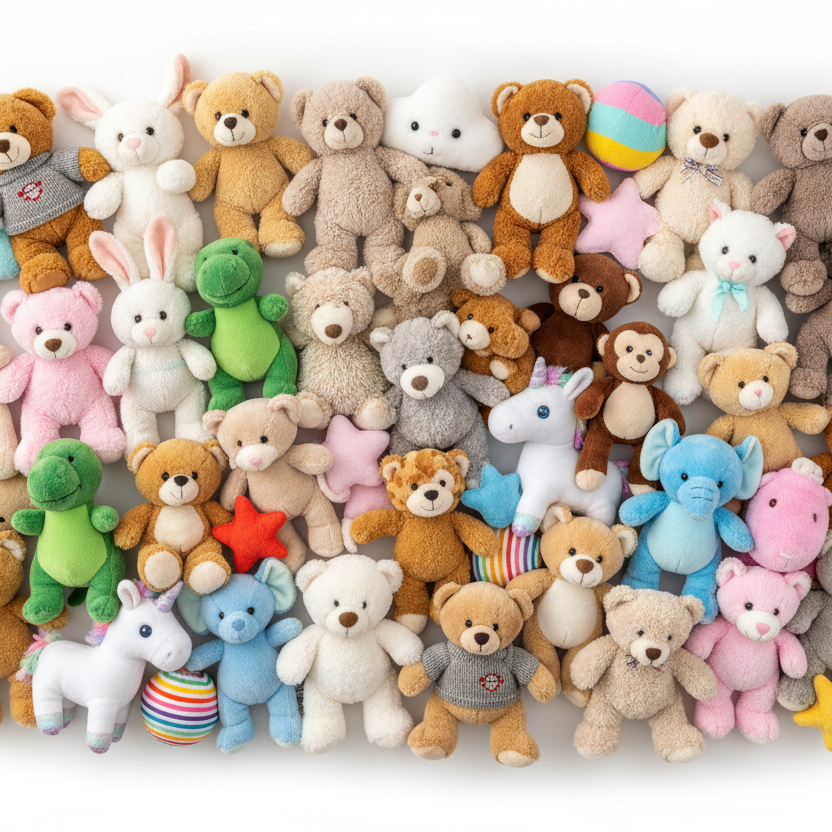 A selection of plush toys